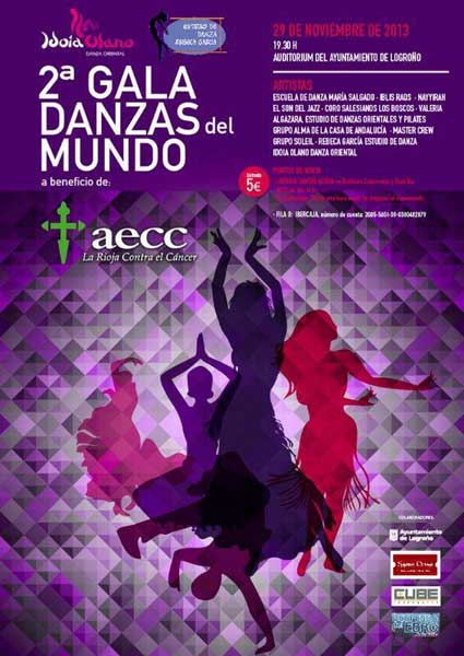 Cartel de la Gala Danzas del mundo en el auditorio de Logroño 