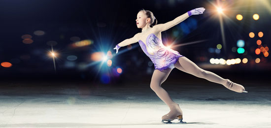 Ballet sobre hielo en la pista de Lobete