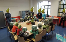 Taller infantil con cactus en el ‘Cactus Day’, de Logroño