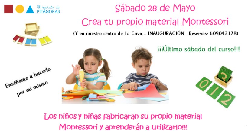 Taller infantil: crea tu propio material Montessori, en Pitágoras