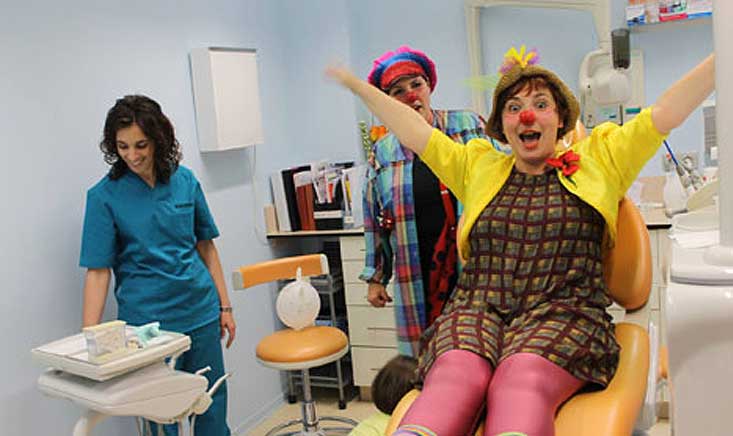 Clown-en-el-dentista