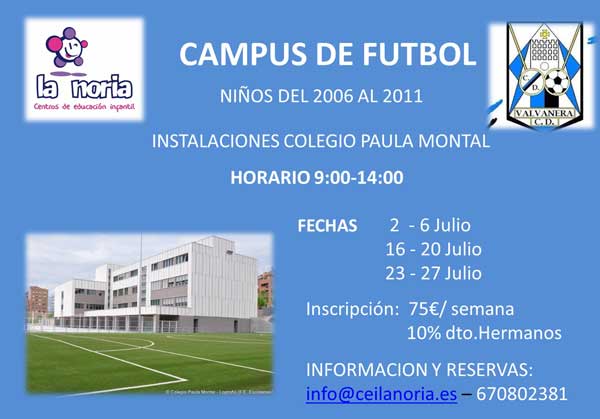 Campus de fútbol para niños y niñas de 2007 al 2012