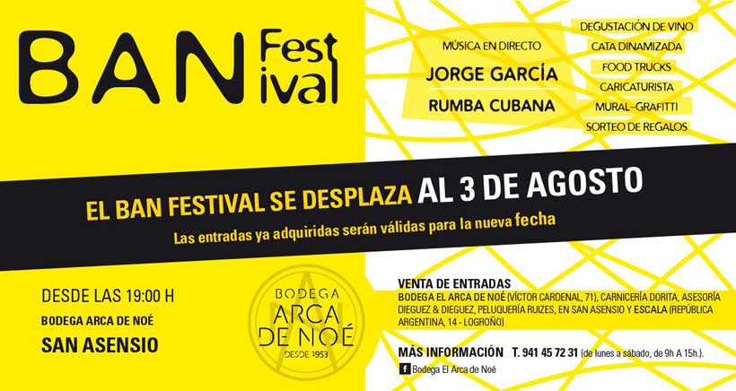 Bodegas Arca de Noé, en San Asensio, organiza el BAN Festival