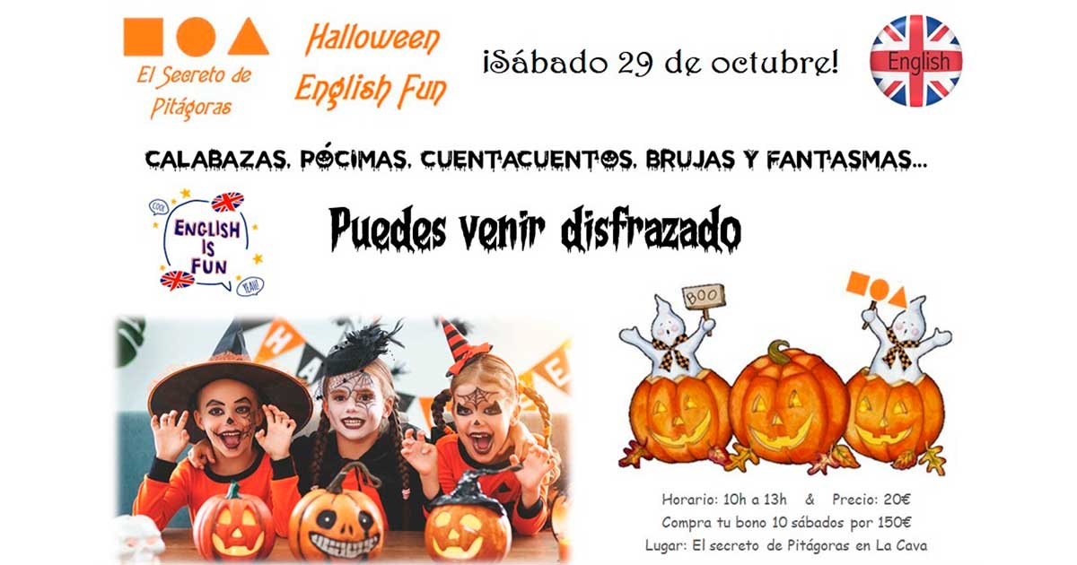 Fiesta de Halloween en inglés en El Secreto de Pitágoras