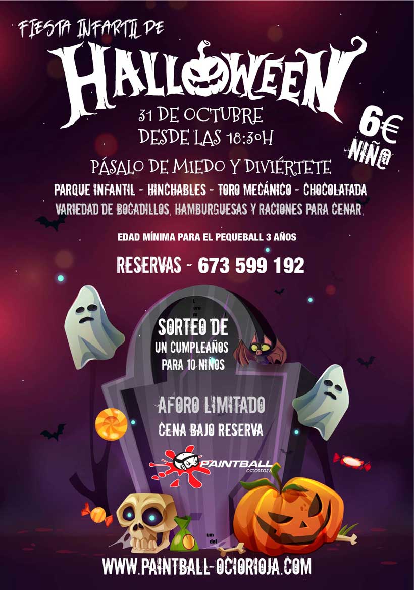 Fiesta de Halloween en Paintball Ocio Rioja