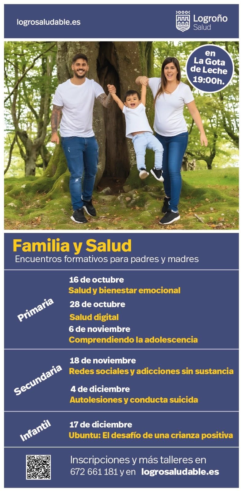cartel talleres familia y salud